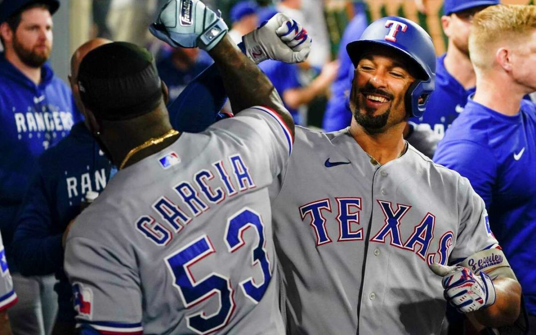 Marcus Semien Reached Base Safely In Four Of His Five Game 6 At Bats | Texas Rangers Push Dusty Baker’s Astros To ALCS Game 7