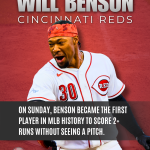 Will Benson Becomes First Player In MLB History To Score Two+ Runs Without Seeing A Single Pitch