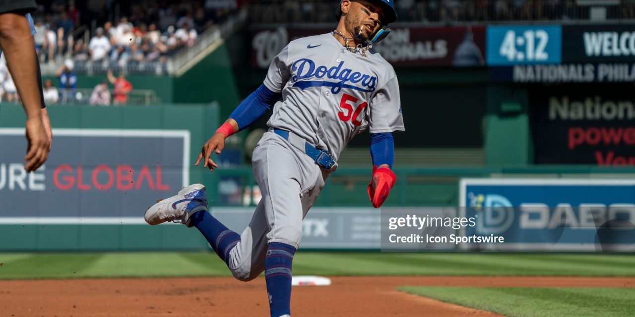 Mookie Betts left the game and will undergo an MRI after his back tightened up in the first inning of the Dodgers game in Saturday.