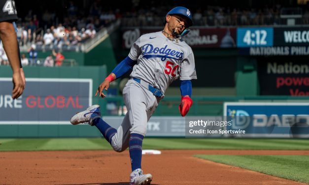 Mookie Betts left the game and will undergo an MRI after his back tightened up in the first inning of the Dodgers game in Saturday.