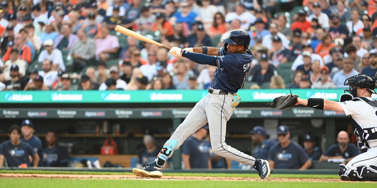 Chandler Simpson Goes 3-For-5 With Three Runs Scored In 8-5 Win Over Blue Jays
