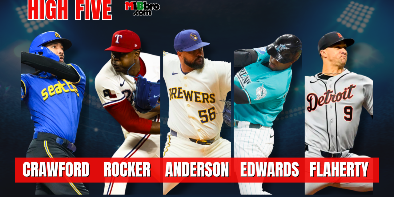 #HIGHFIVE (Week 10): Return Of The Melanated Mound Marauders Grant Anderson, Jack Flaherty & Kumar Rocker