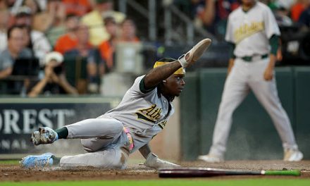 Lawrence Butler had an RBI double and scored a run in the A’s 7-6, comeback win over the Blue Jays on Sunday.