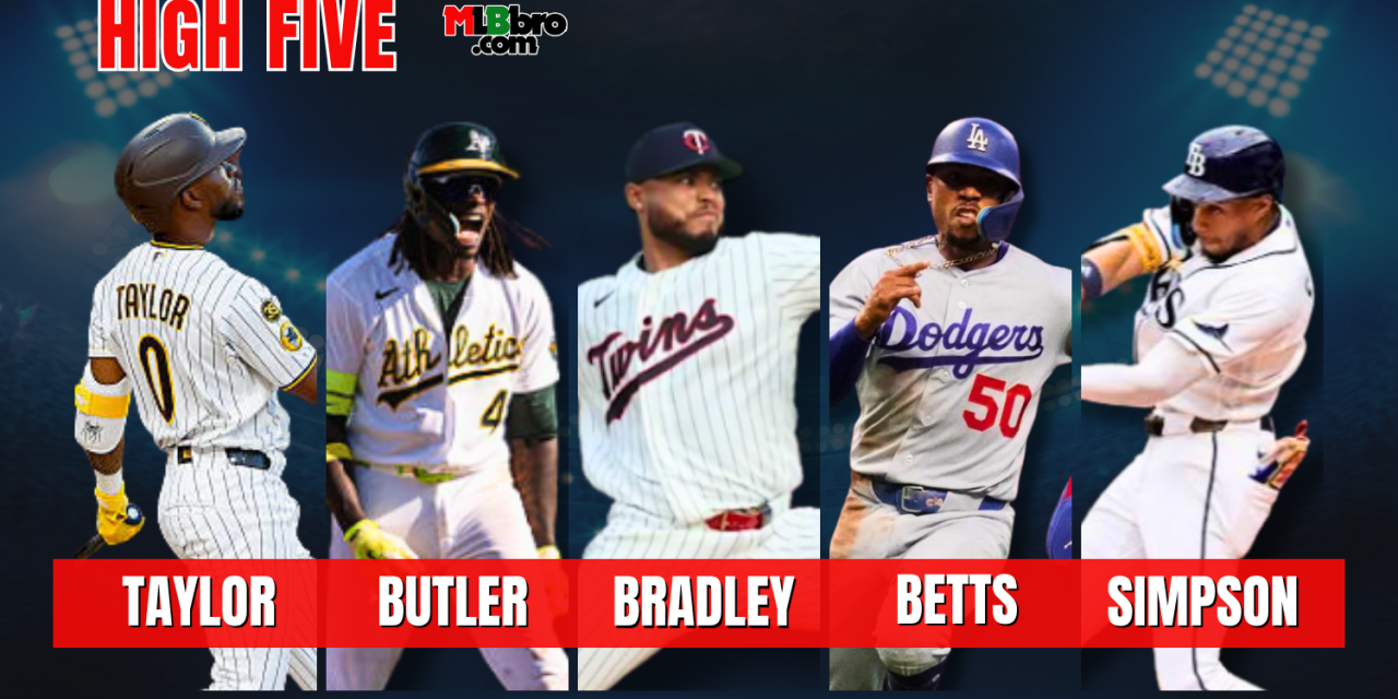 #HIGHFIVE (Week 25): Samad Taylor, Law Dog, Taj Bradley, Mookie & Chandler Simpson Ended Season On Heaters